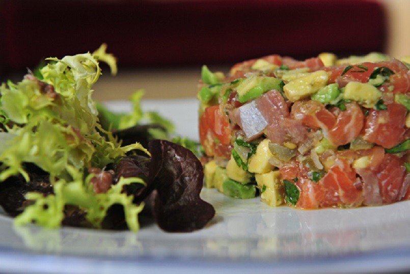 tartar de salmon y aguacate